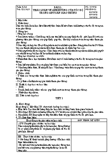 Giáo án Khoa học tự nhiên Lớp 7 Sách Kết nối tri thức - Phân môn: Vật lí - Tuần 4+5+6 - Năm học 2023-2024 - Đinh Thị Đông