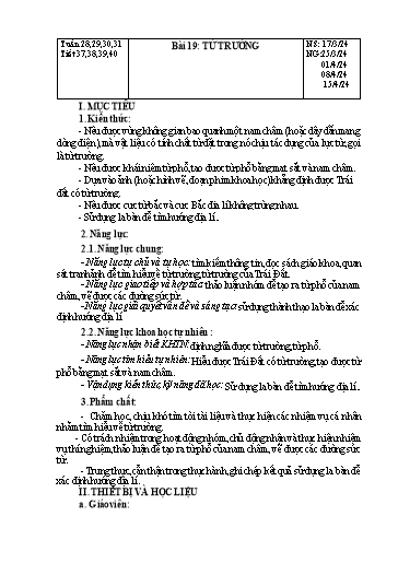 Giáo án Khoa học tự nhiên Lớp 7 Sách Kết nối tri thức - Phân môn: Vật lí - Tuần 28-31 - Năm học 2023-2024 - Đinh Thị Đông