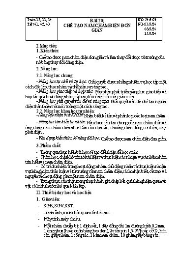 Giáo án Khoa học tự nhiên Lớp 7 Sách Kết nối tri thức - Phân môn: Vật lí - Tuần 32+33+34 - Năm học 2023-2024 - Đinh Thị Đông