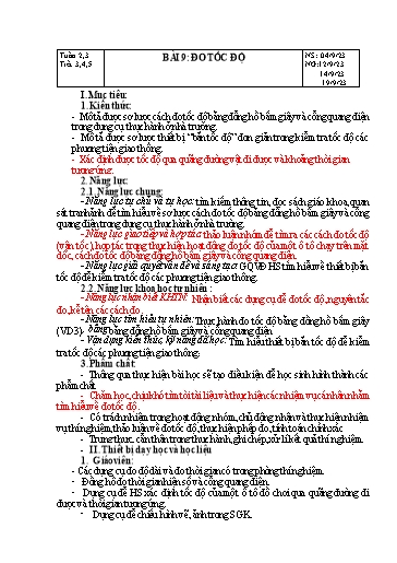 Giáo án Khoa học tự nhiên Lớp 7 Sách Kết nối tri thức - Phân môn: Vật lí - Tuần 2+3 - Năm học 2023-2024 - Đinh Thị Đông