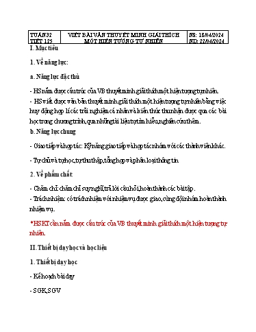 Giáo án Ngữ văn Lớp 8 Sách Kết nối tri thức - Tuần 32 - Năm học 2023-2024 - Đinh Hoài My - Trường THCS Lê Ngọc Giá