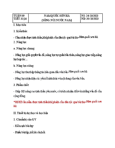 Giáo án Ngữ văn Lớp 8 Sách Kết nối tri thức - Tuần 9 - Năm học 2023-2024 - Đinh Hoài My - Trường THCS Lê Ngọc Giá