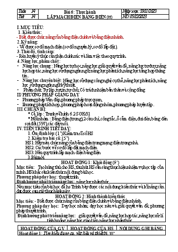 Kế hoạch bài dạy Công nghệ Lớp 9 - Tuần 14 - Năm học 2023-2024 - Đinh Thị Đông