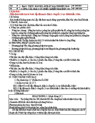 Kế hoạch bài dạy Công nghệ Lớp 9 - Tuần 20 - Năm học 2023-2024 - Đinh Thị Đông