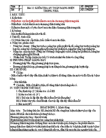 Kế hoạch bài dạy Công nghệ Lớp 9 - Tuần 31 - Năm học 2023-2024 - Đinh Thị Đông