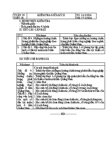 Kế hoạch bài dạy Giáo dục địa phương Lớp 8 - Tuần 29 - Năm học 2023-2024 - Doãn Thị Tố Lan