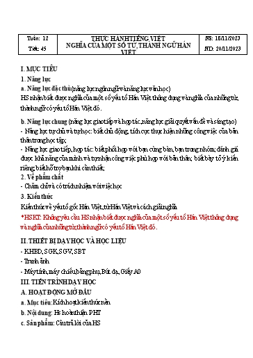 Kế hoạch bài dạy Ngữ văn Lớp 8 Sách Kết nối tri thức - Tuần 12 - Năm học 2023-2024 - Doãn Thị Tố Lan Kế hoạch bài dạy Ngữ văn Lớp 8 Sách Kết nối tri thức - Tuần 12 - Năm học 2023-2024 - Doãn Thị Tố Lan