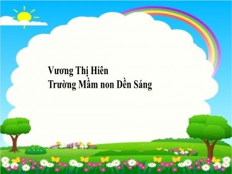 Bài giảng Mầm non - Trò chơi: Thỏ con thông minh (Vương Thị Hiên)
