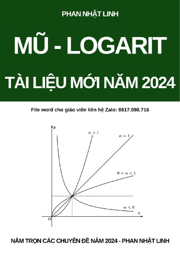 Nắm trọn Chuyên đề Lũy thừa + mũ Logarit - Ôn thi THPT quốc gia môn Toán