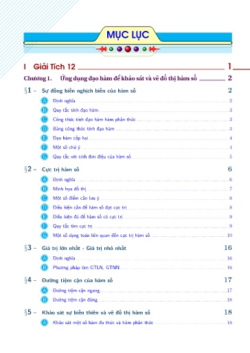 Tổng hợp kiến thức môn Toán 12 (Giải tích)